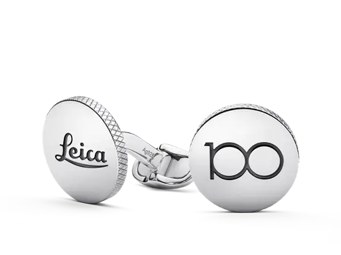 徕卡袖扣，银色，徕卡100周年纪念款 - null