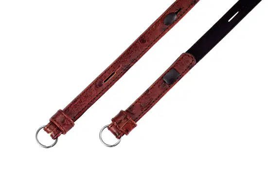 鸵鸟纹皮质背带